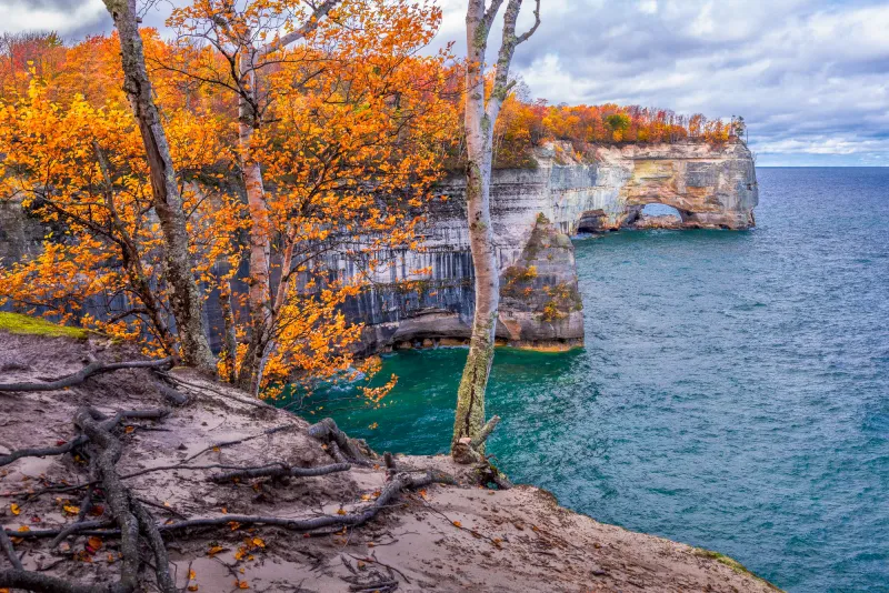 Grand Portal during Fall in Pictured Rocks National Lakeshore