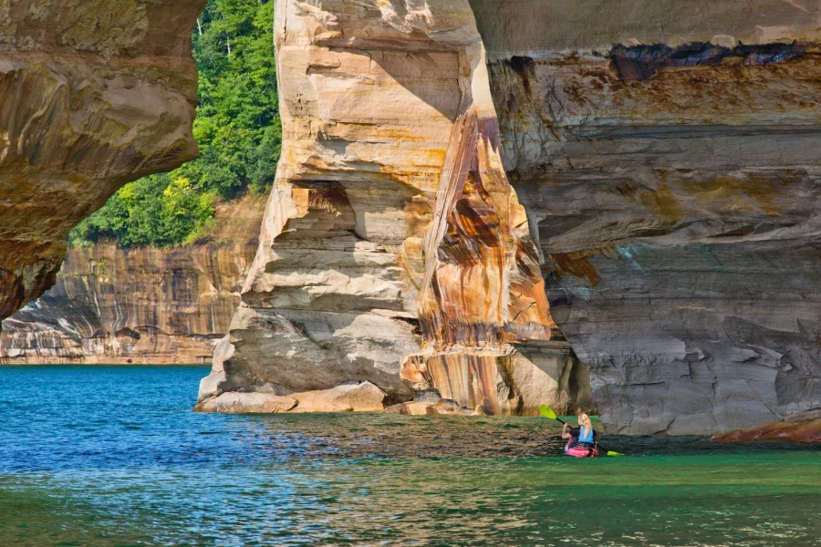The archway is one of the most popular formations in the Pictured Rocks.